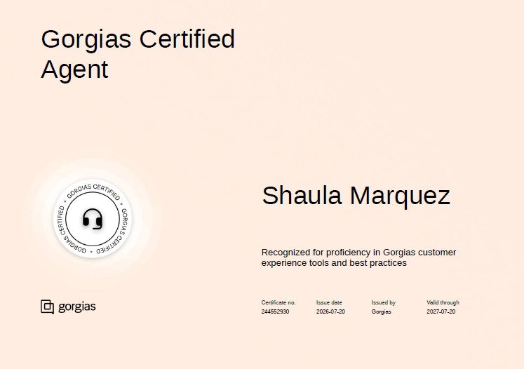 Gorgias Certified Agent